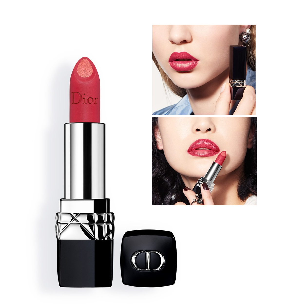 Christian Dior - 柔霧金屬雙色夾心唇膏 3.5g #673 Pulsing Red