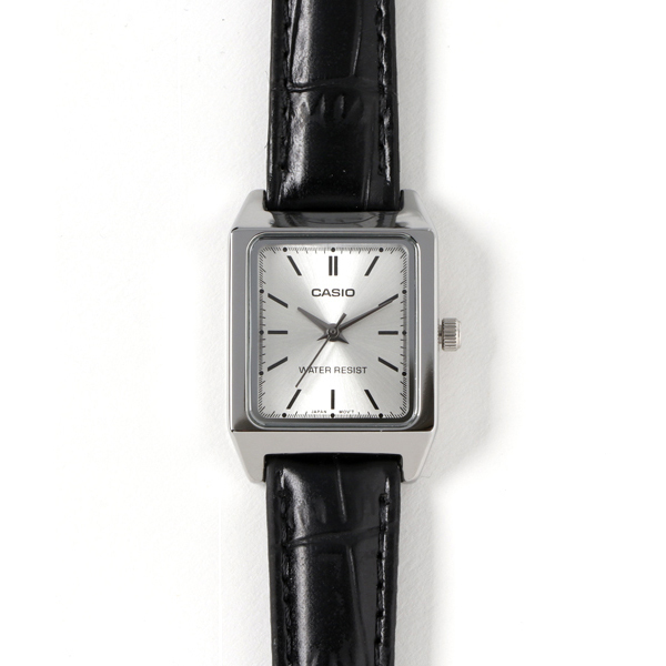 Casio LTP-V007L-7E1 22mm 黑銀 女裝小方錶 皮帶錶 復古錶