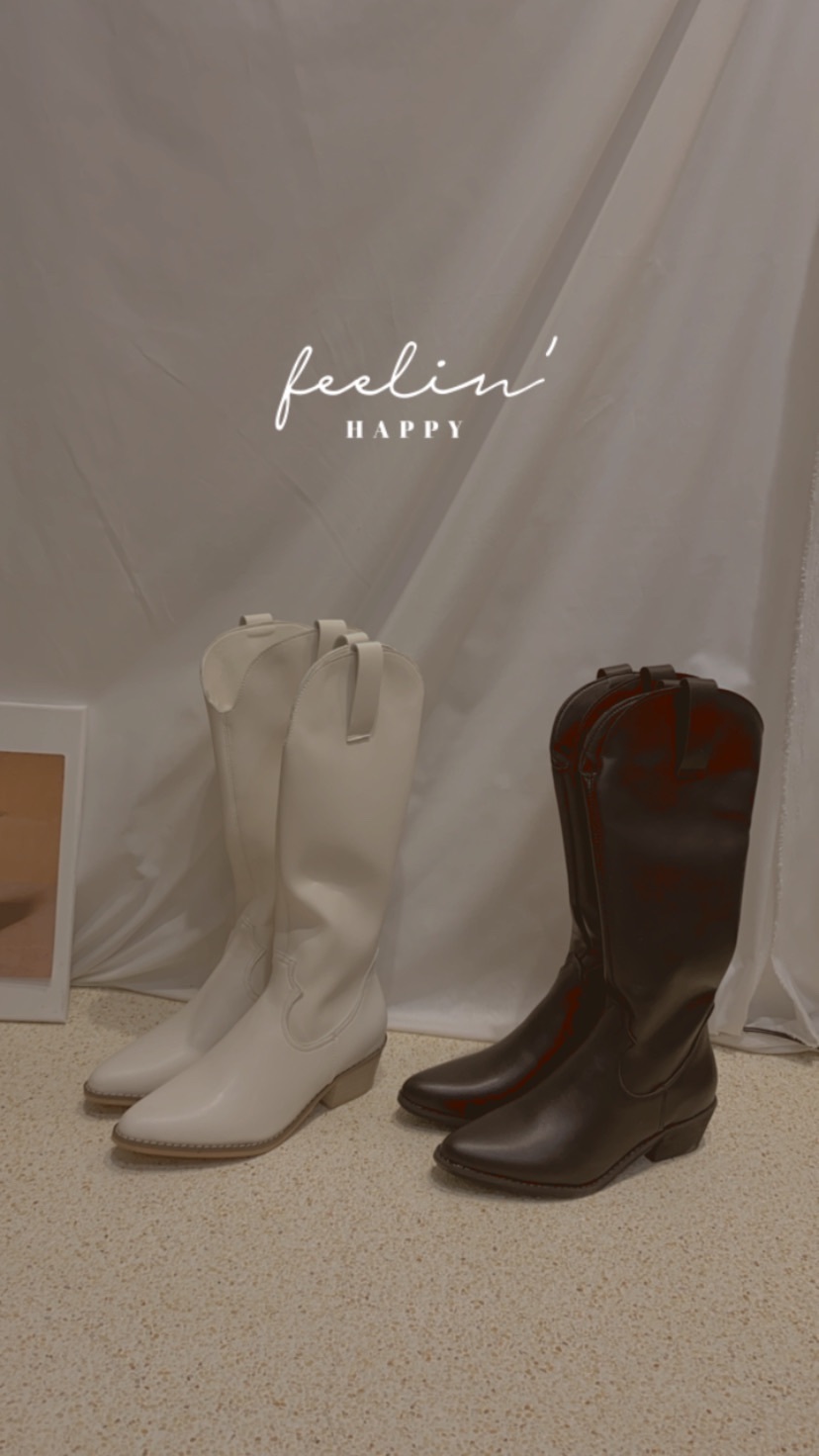 必備時髦西部長靴/二色