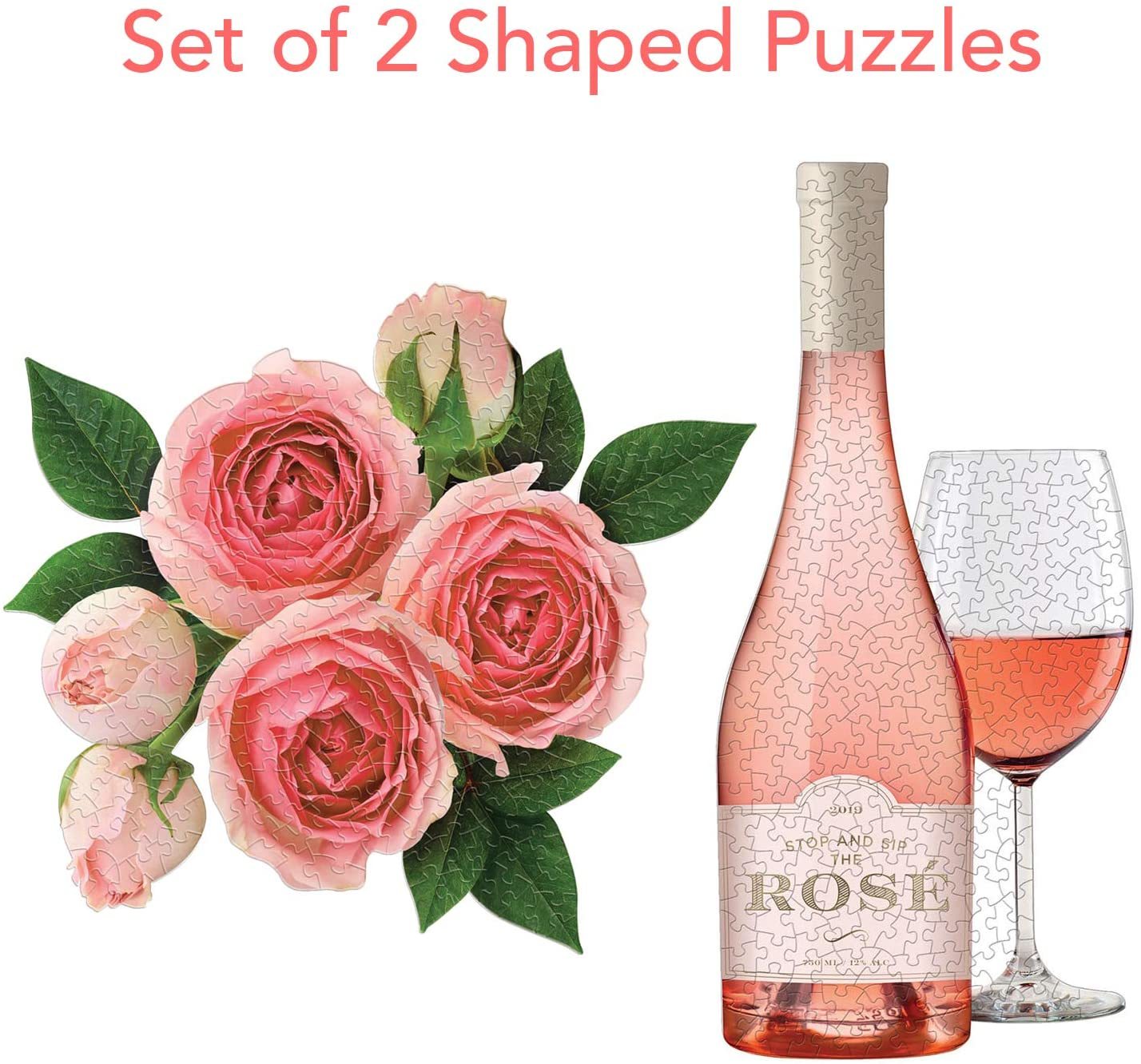 【GALISON】玫瑰香檳形狀套裝 500片拼圖