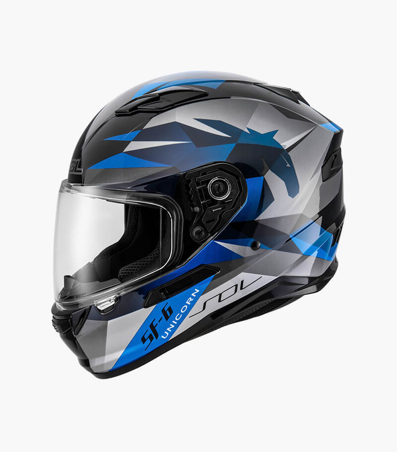 SOL SF-6  獨角獸 黑藍 全罩