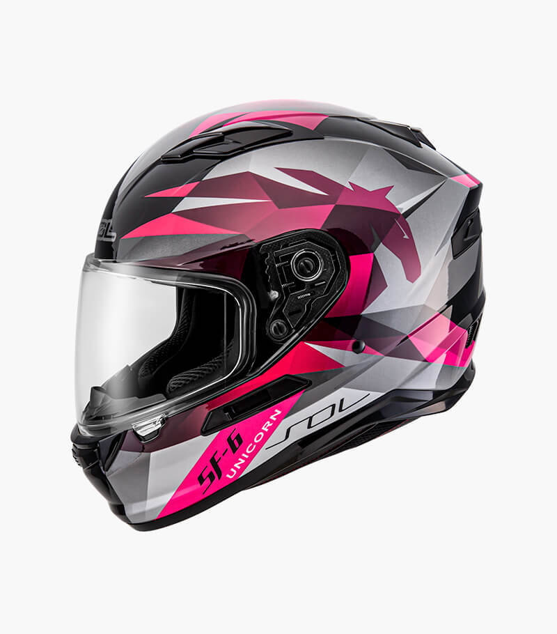 SOL SF-6  獨角獸 黑粉 全罩