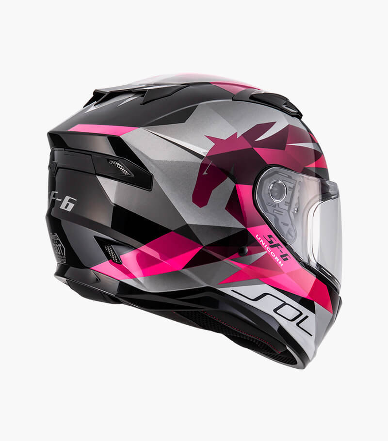 SOL SF-6  獨角獸 黑粉 全罩