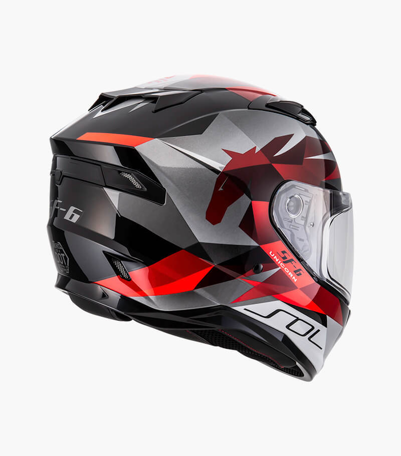 SOL SF-6  獨角獸 黑紅 全罩