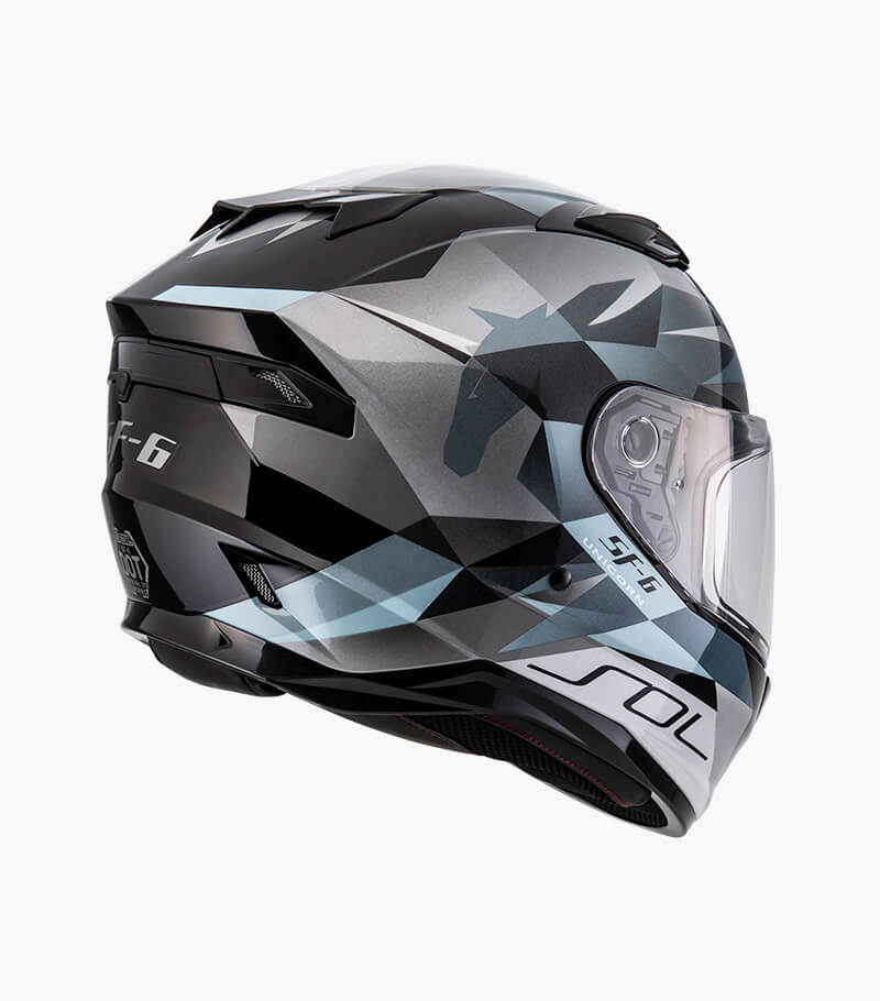 SOL SF-6  獨角獸 黑銀 全罩