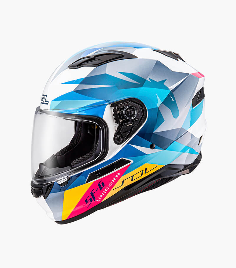 SOL SF-6  獨角獸 黑銀 全罩