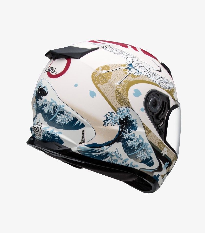 SOL SF-2M 浮世繪 消光米白紅 全罩 雙D扣