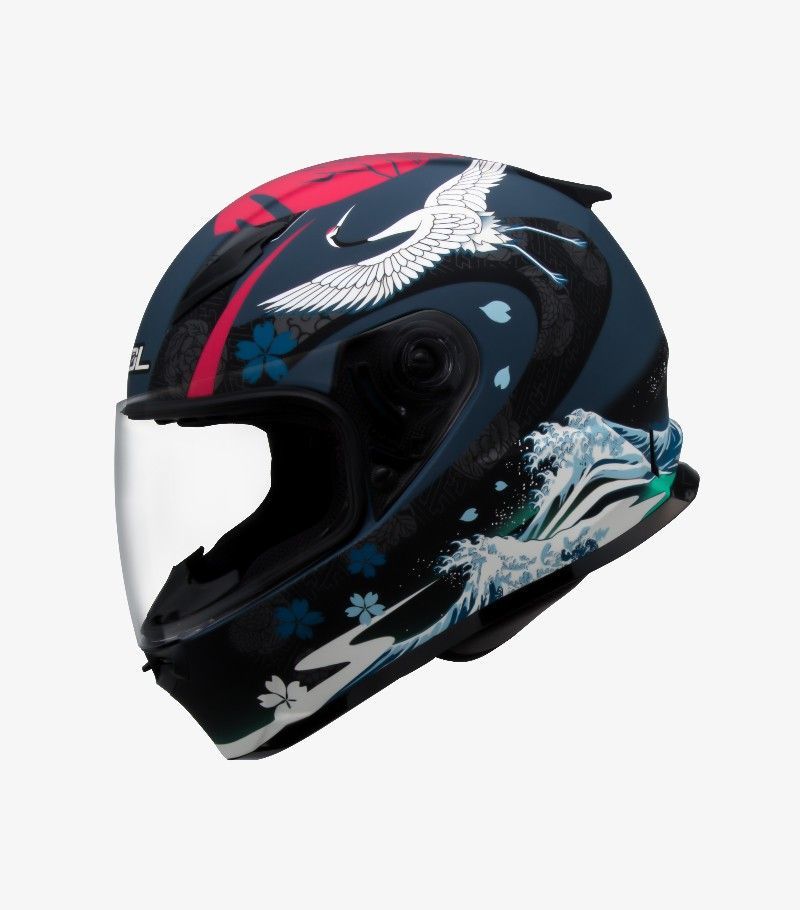 SOL SF-2M 浮世繪 消光藍紅 全罩 雙D扣