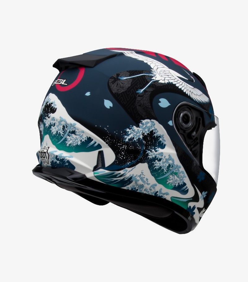 SOL SF-2M 浮世繪 消光藍紅 全罩 雙D扣