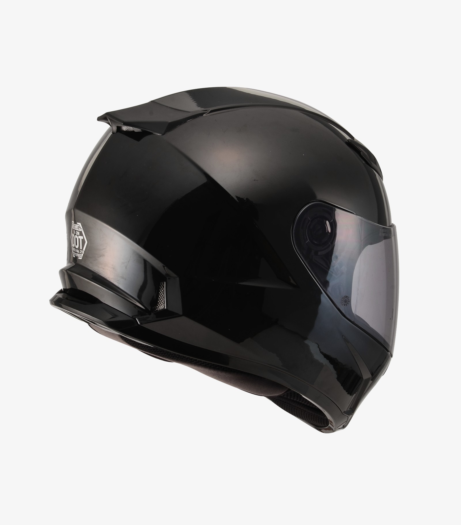 SOL SF-2M 素色 亮黑 全罩 雙D扣