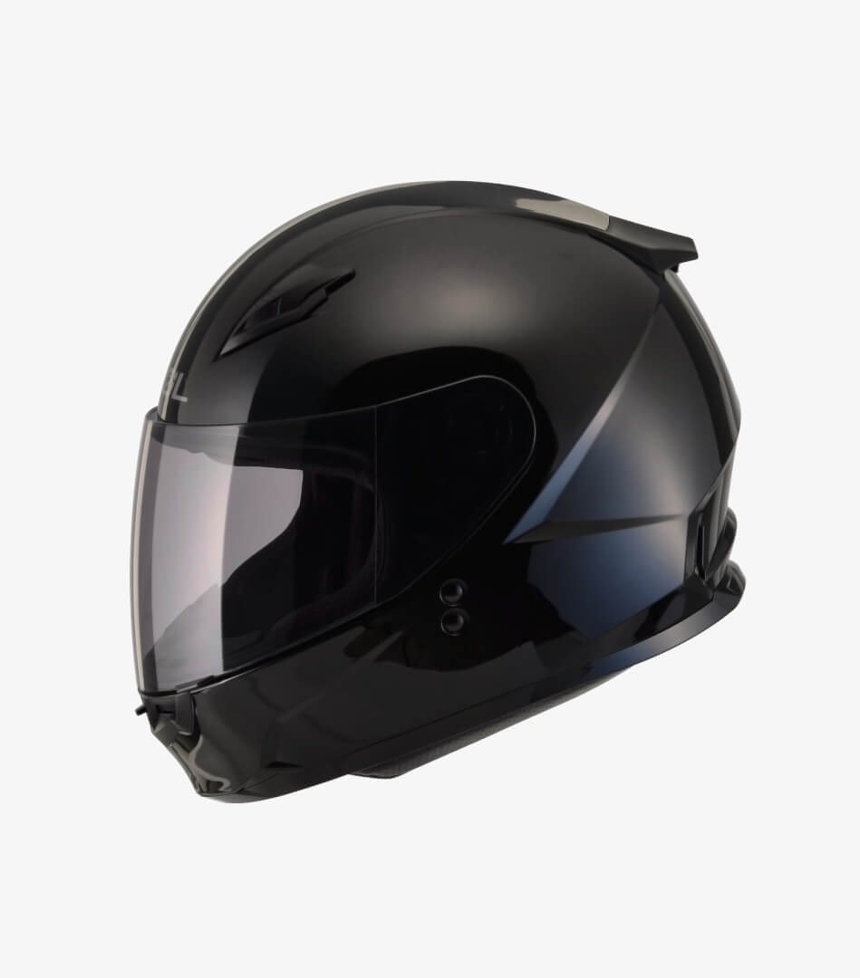 SOL SF-2 素色 亮黑 全罩 雙D扣 女生