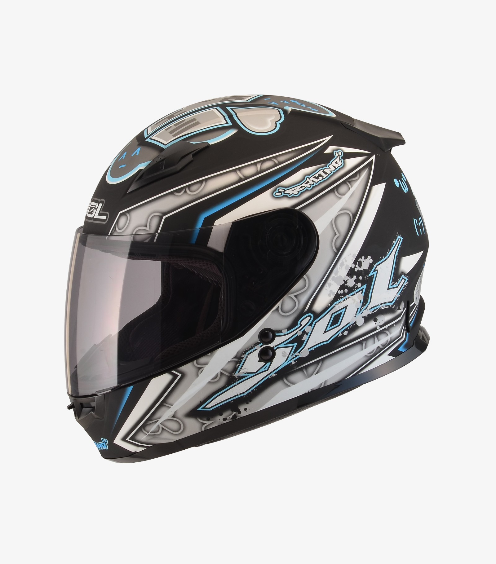 SOL SF-2 哈囉 消光黑銀 全罩 雙D扣 女生