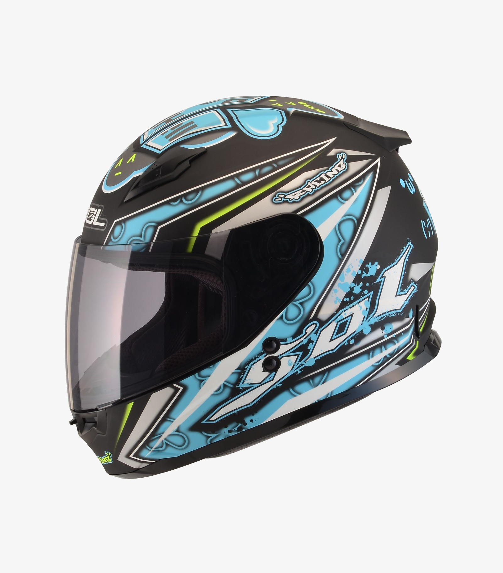 SOL SF-2 哈囉 消光黑藍 全罩 雙D扣 女生