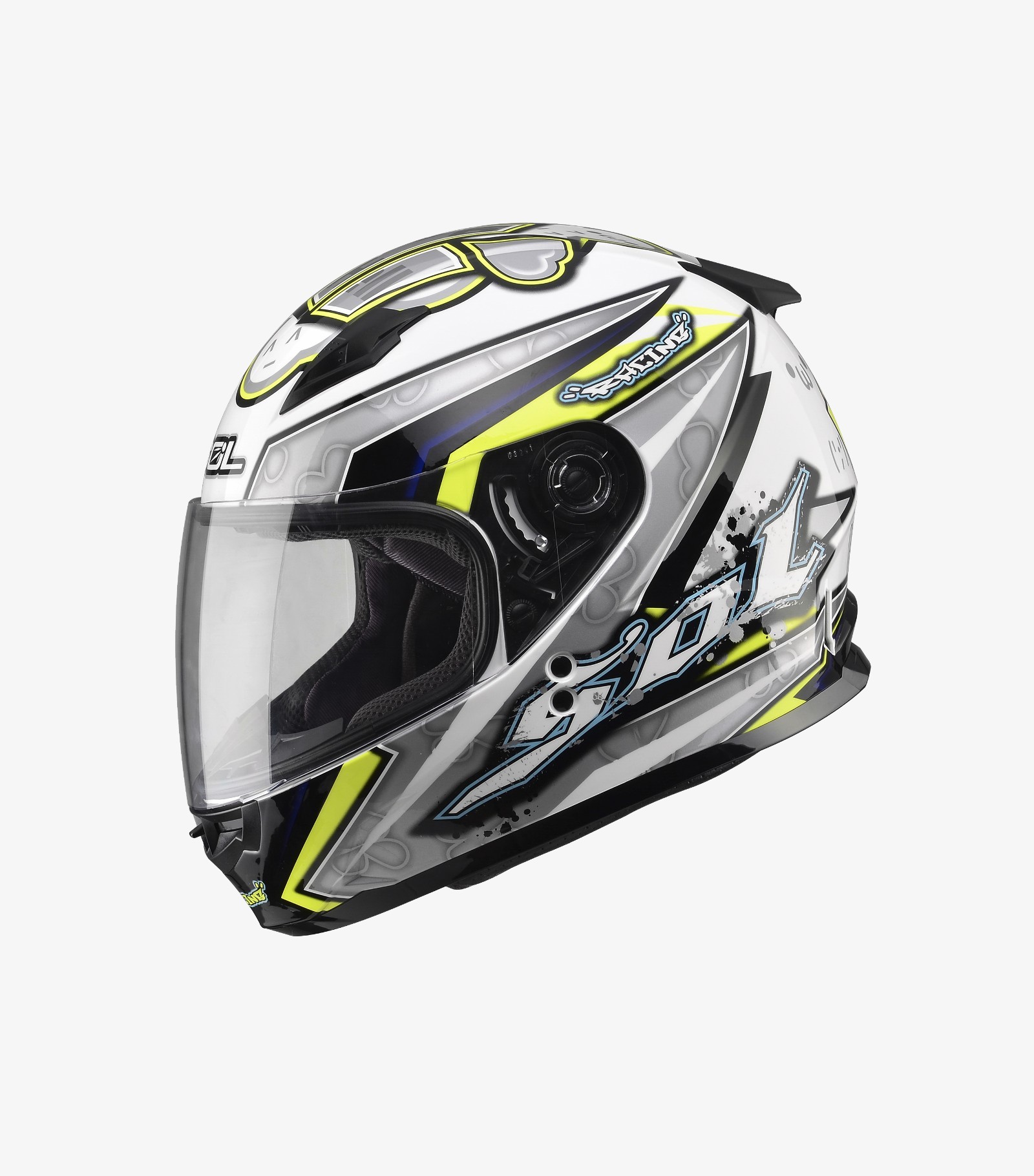 SOL SF-2 哈囉 白銀 全罩 雙D扣 女生