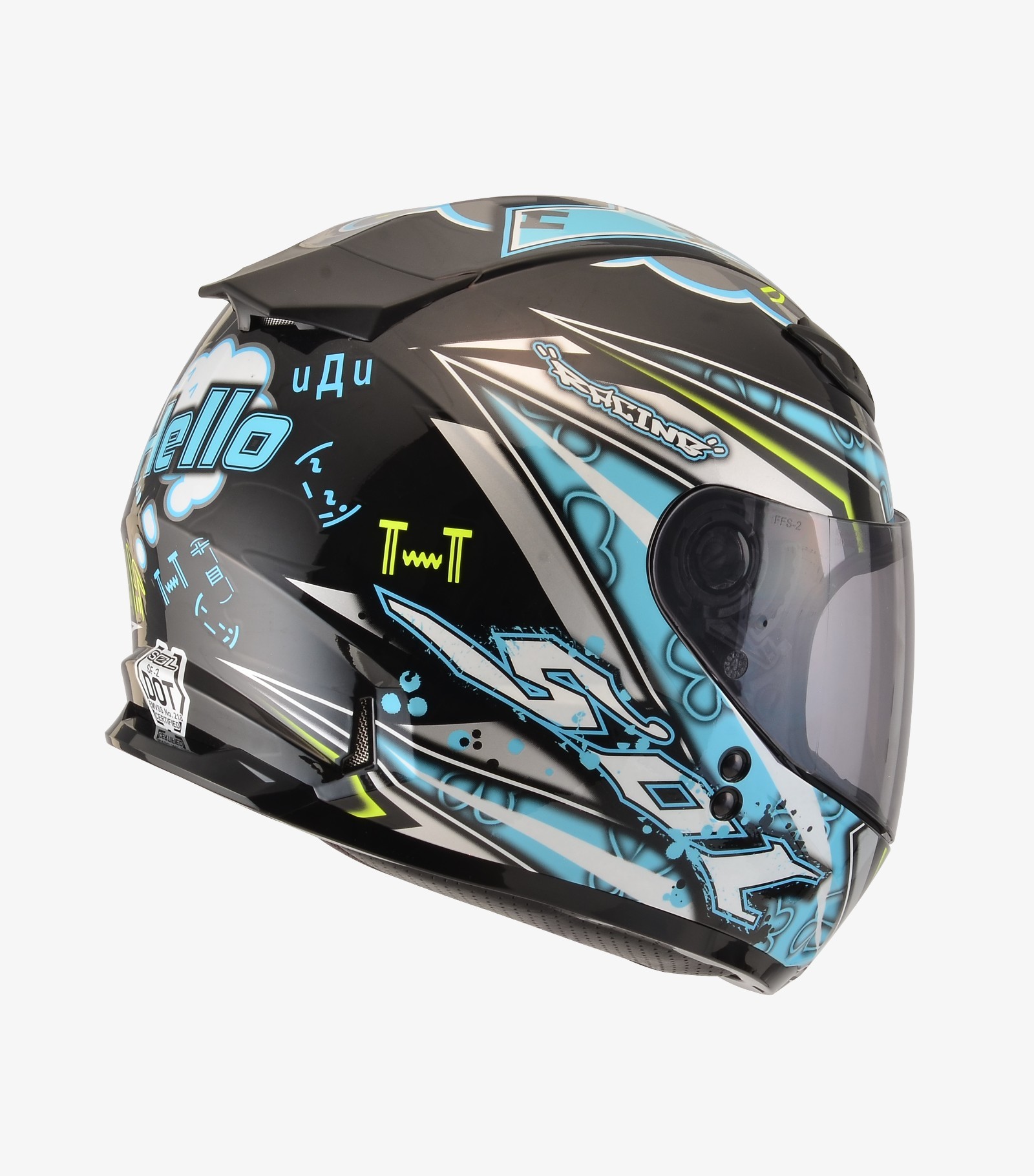 SOL SF-2 哈囉 黑銀 全罩 雙D扣 女生