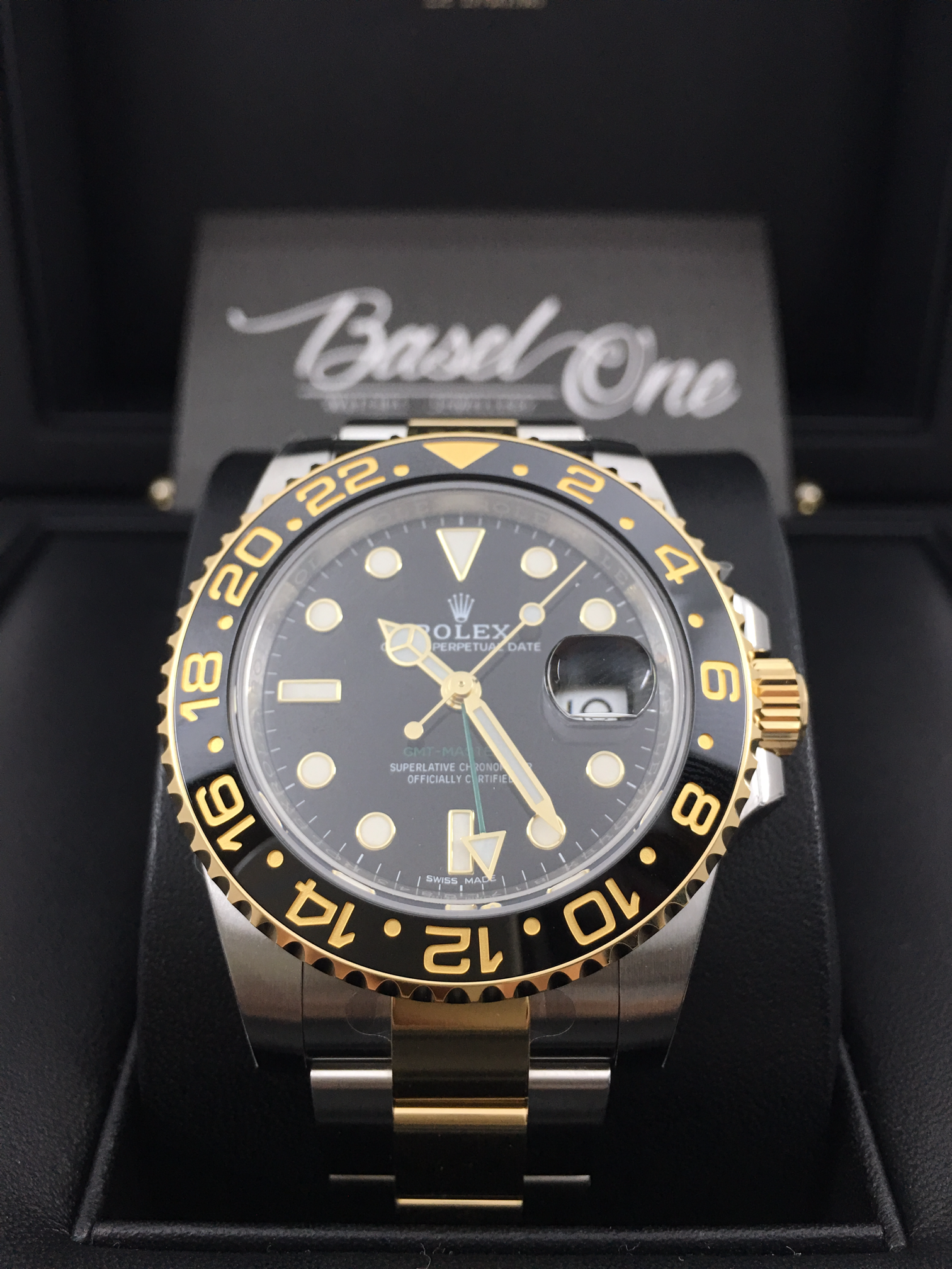 DISCONTINUED BRAND NEW ROLEX 116713LN 116713 OYSTER PERPETUAL GMT MASTER II STEEL AND YELLOW GOLD 40 MM