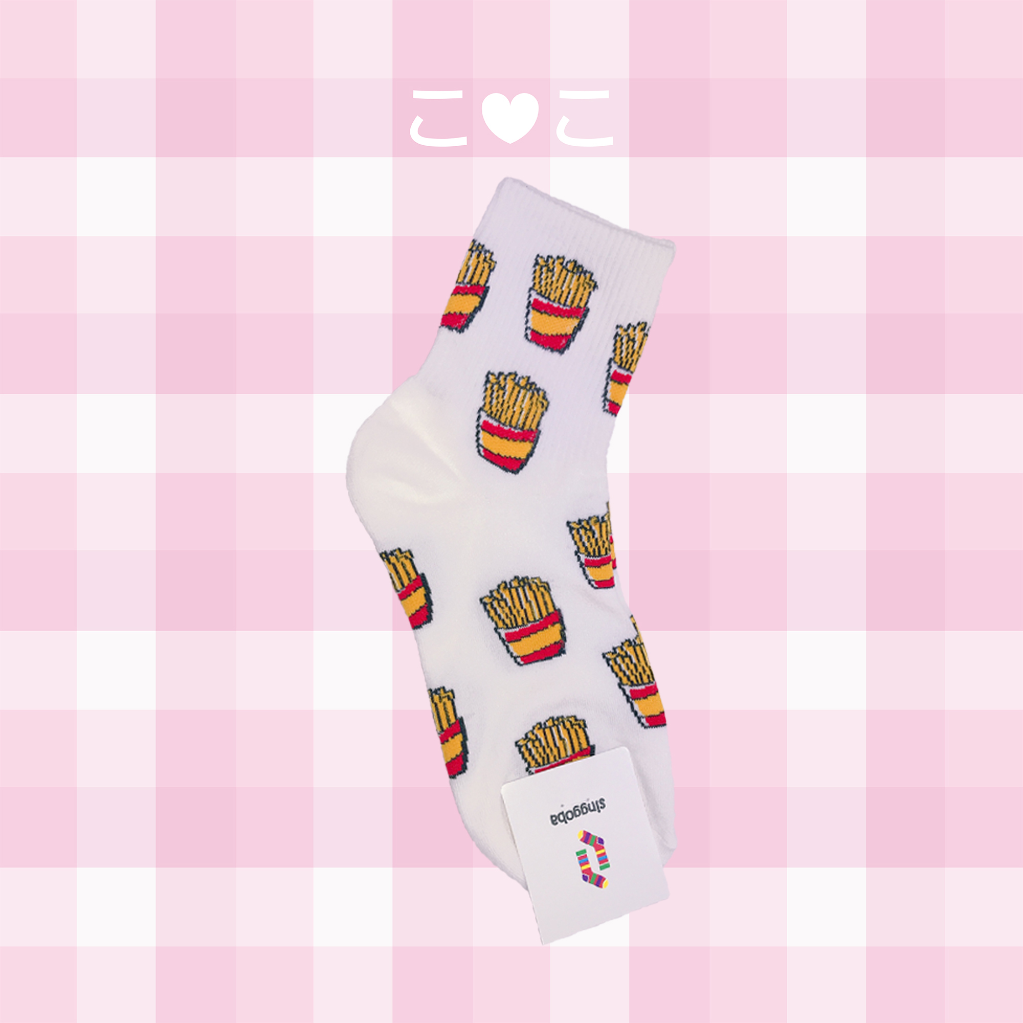 正韓食物插畫造型襪子