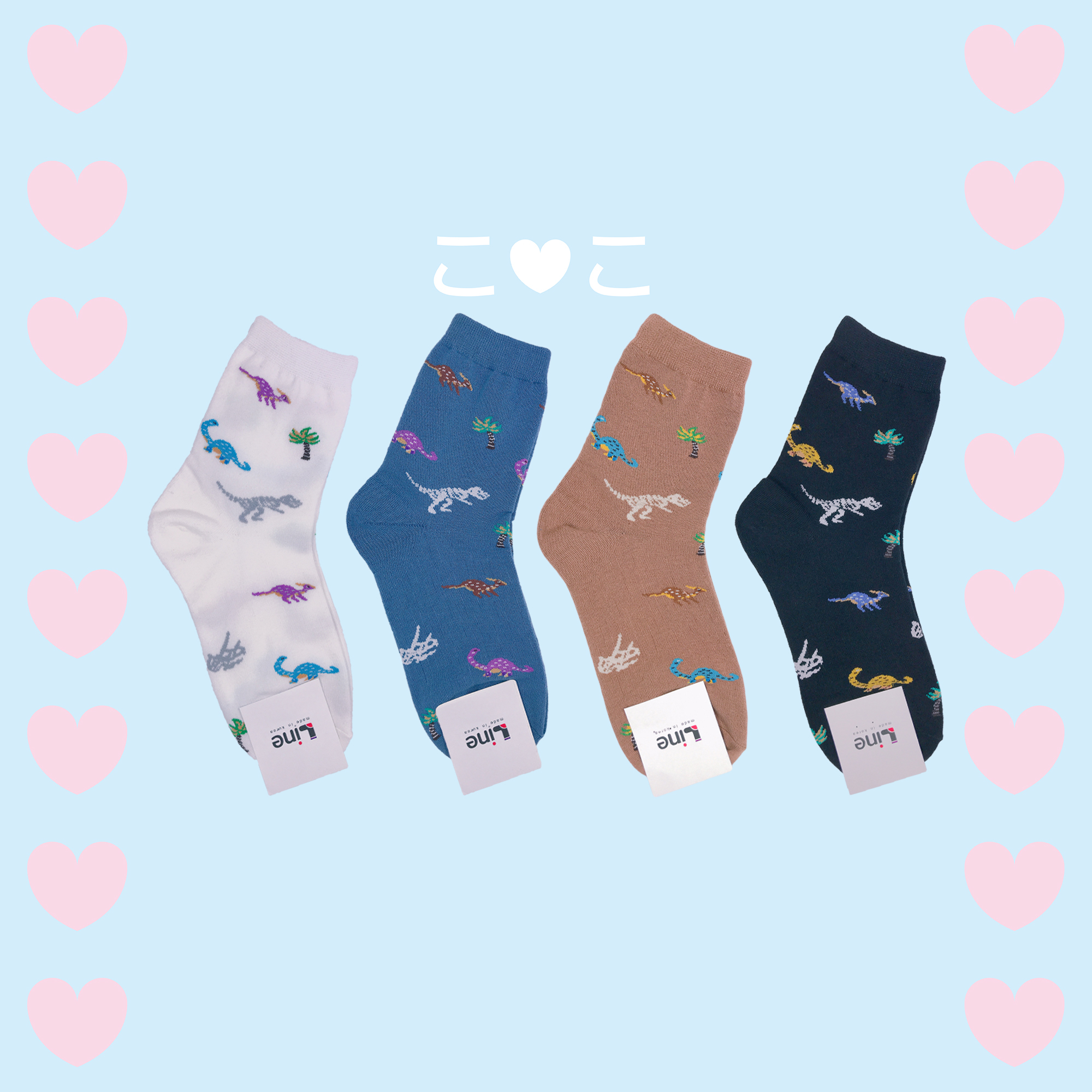 正韓恐龍造型休閒襪子