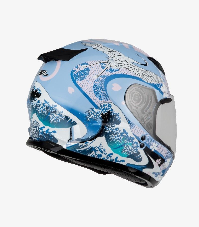 SOL SF-2 浮世繪 白藍 全罩 雙D扣 女生