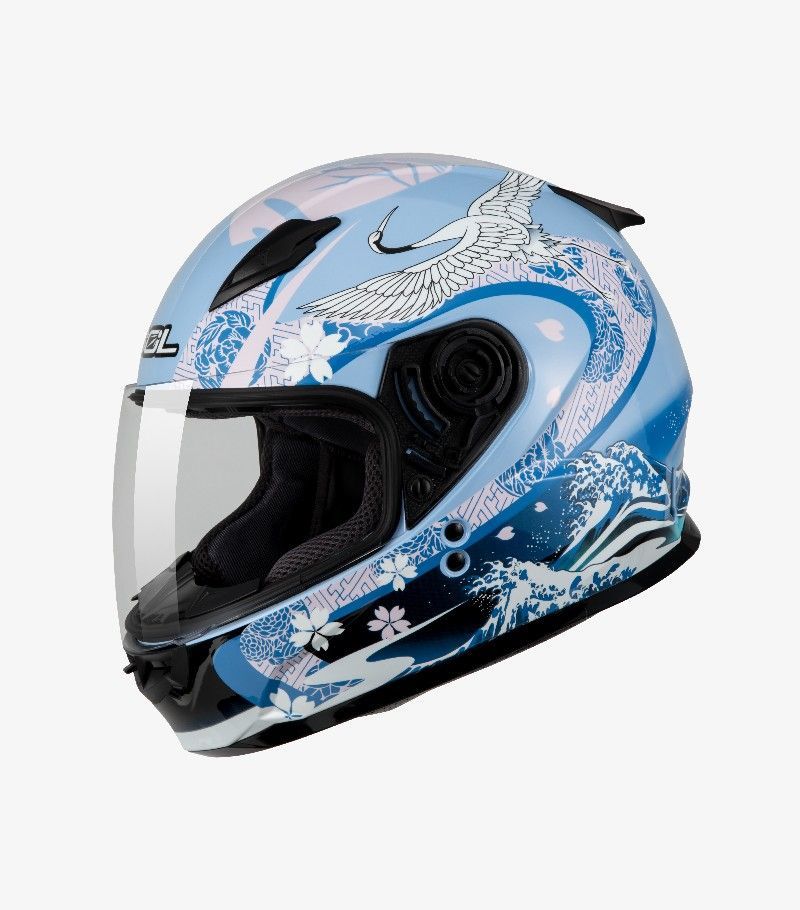 SOL SF-2 浮世繪 白藍 全罩 雙D扣 女生