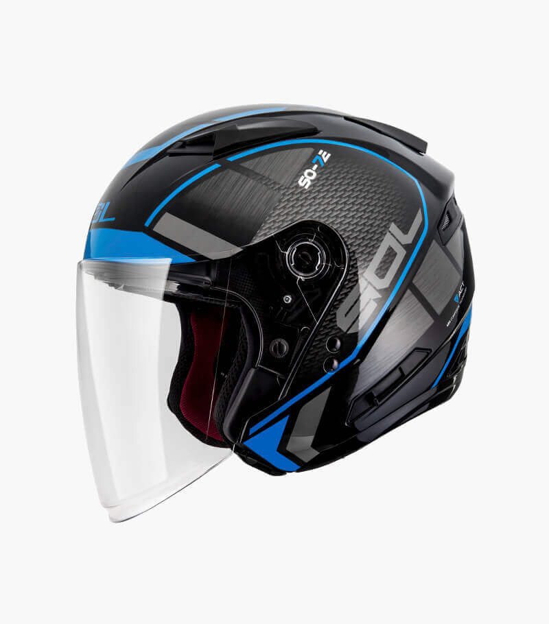 SOL  SO-7E 幻影 黑藍 3/4罩