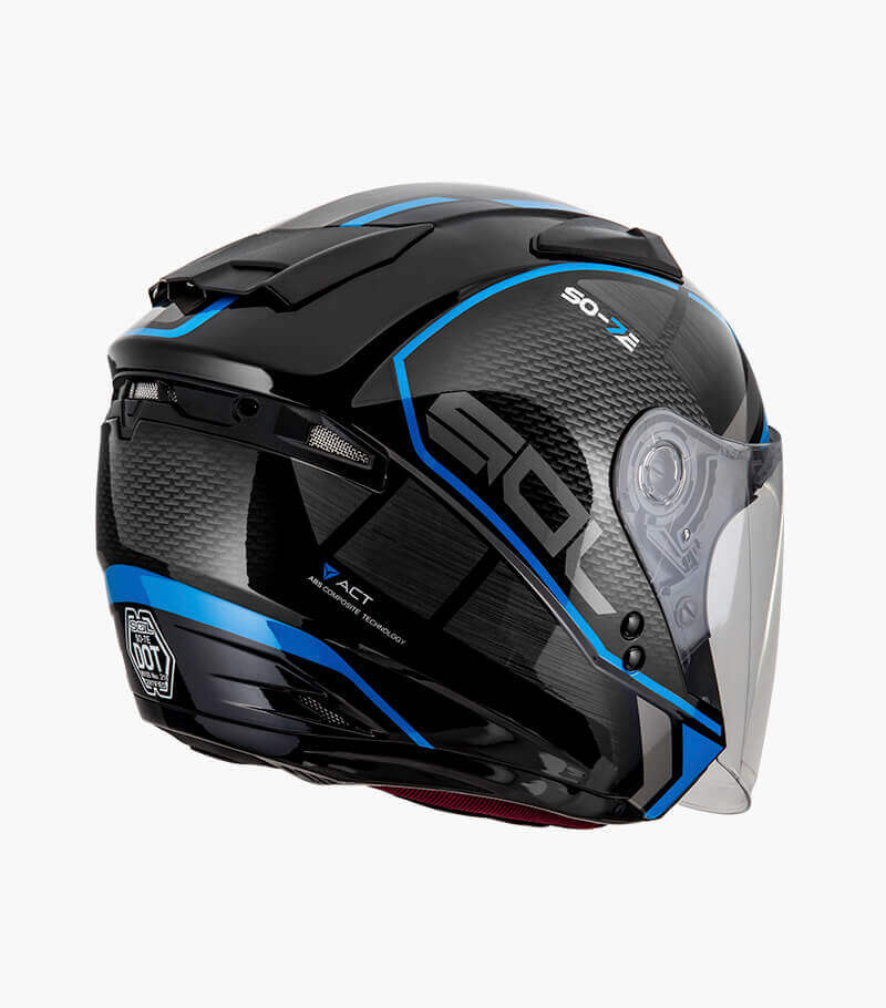 SOL  SO-7E 幻影 黑藍 3/4罩