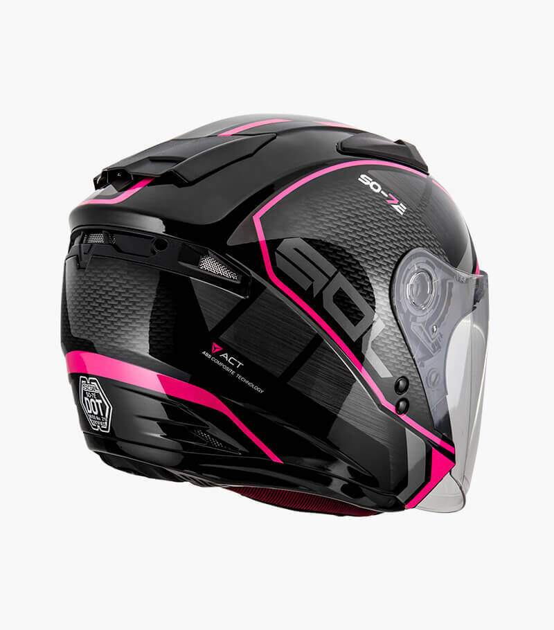 SOL  SO-7E 幻影 黑粉 3/4罩