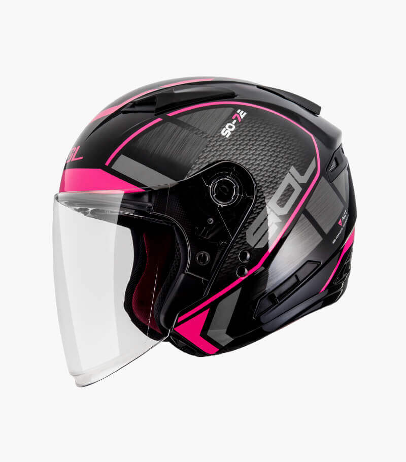 SOL  SO-7E 幻影 黑粉 3/4罩