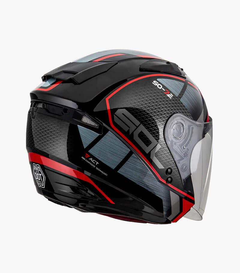 SOL  SO-7E 幻影 黑紅 3/4罩