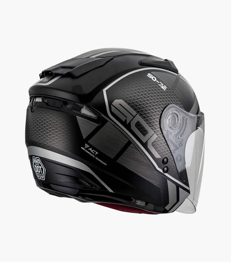 SOL  SO-7E 幻影 消光黑銀 3/4罩