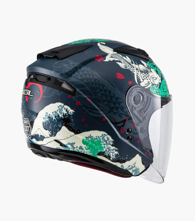 SOL  SO-7E 浮世繪 消光藍綠 3/4罩