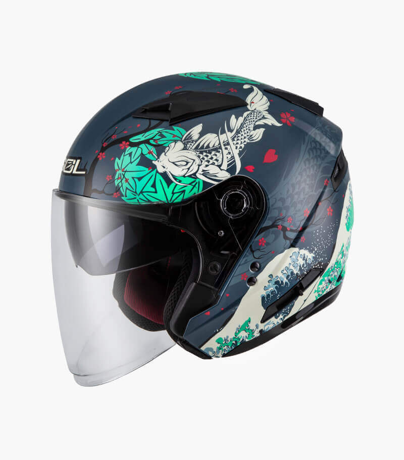 SOL  SO-7E 浮世繪 消光藍綠 3/4罩