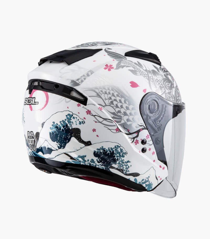 SOL  SO-7E 浮世繪 白銀 3/4罩