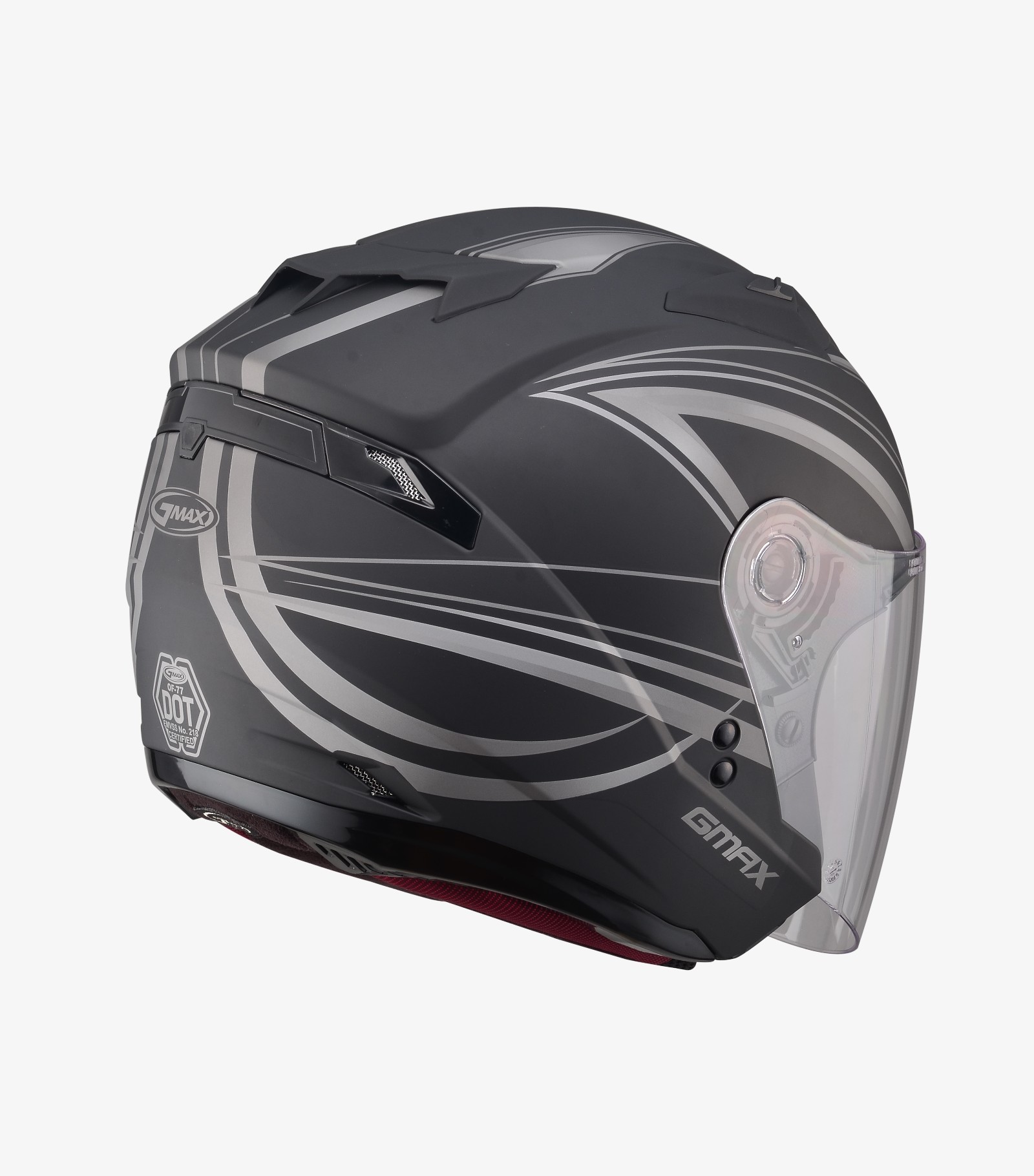 SOL  OF-77 DERK 消光黑銀 3/4罩 雙鏡片 雙D扣