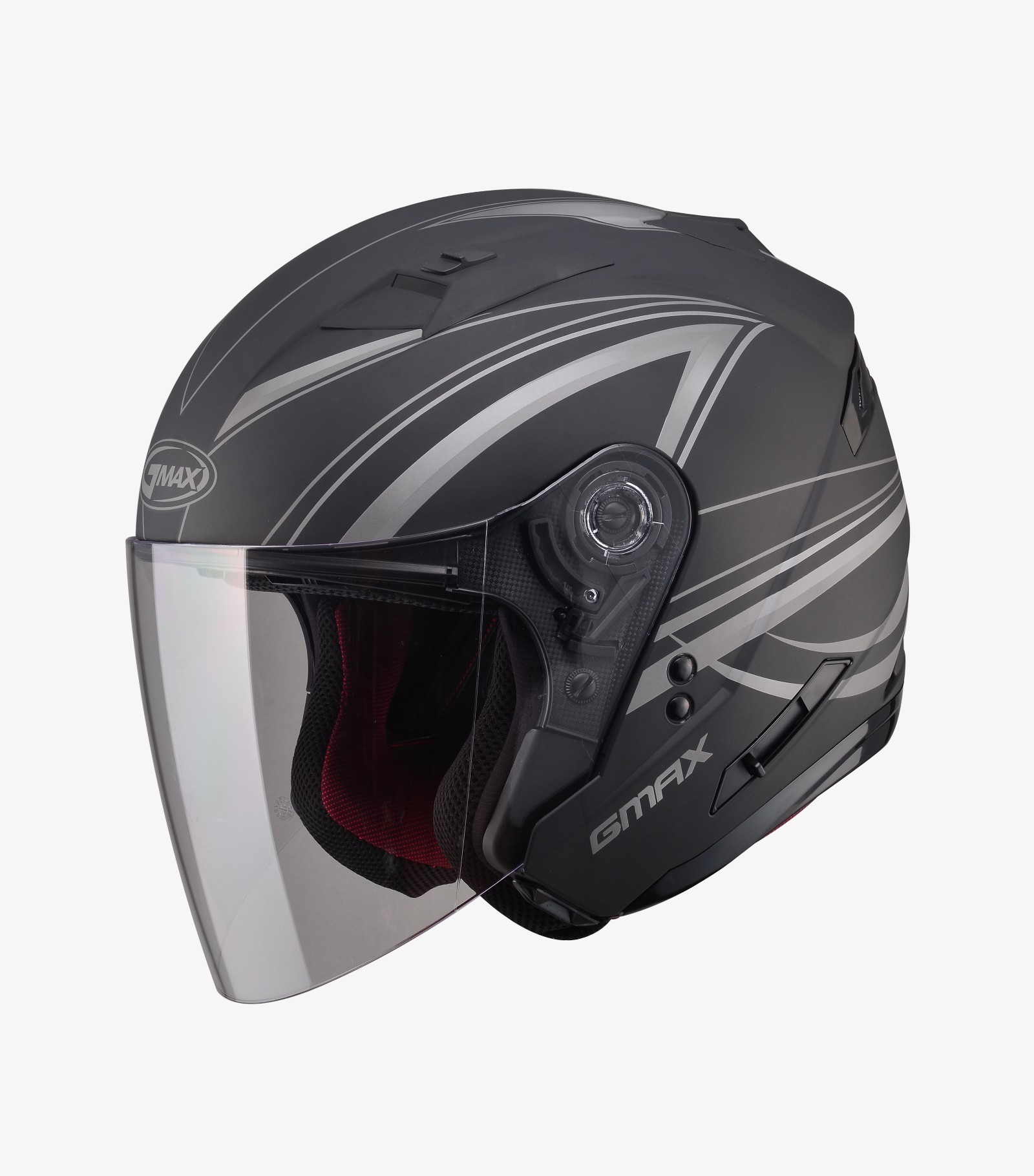 SOL  OF-77 DERK 消光黑銀 3/4罩 雙鏡片 雙D扣