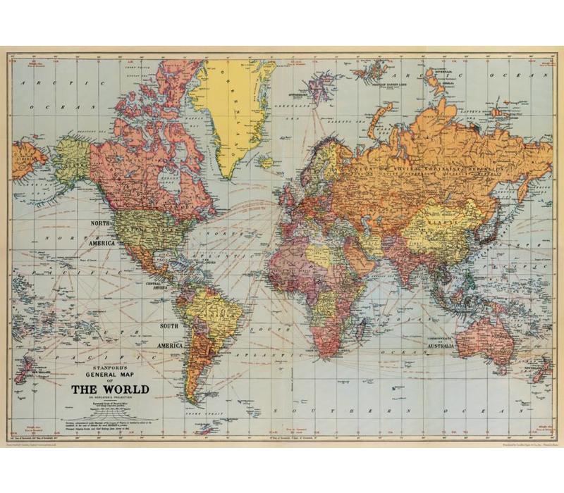 世界地圖 包裝紙/海報 ｜美國 Cavallini & Co.