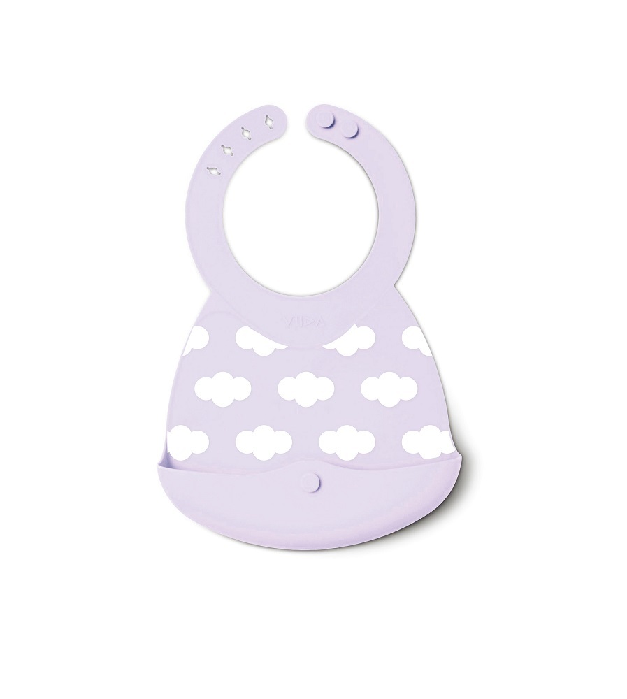 【台灣VIIDA】Joy 便攜式矽膠圍兜-療癒系花色圍兜