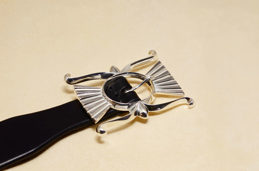 Taro Washimi designed buckles nb-01／saddle leather belt 35mm