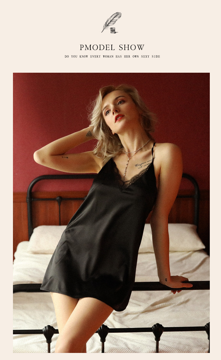 〔高貴性感〕 蕾絲紗裝睡衣