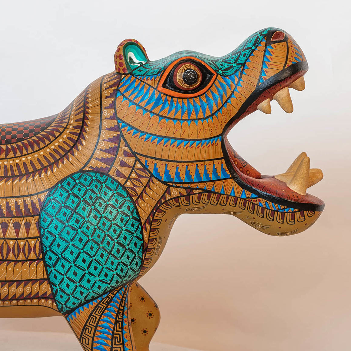 神獸手工木雕－薩波特克圖騰款｜Hipopótamo｜墨西哥