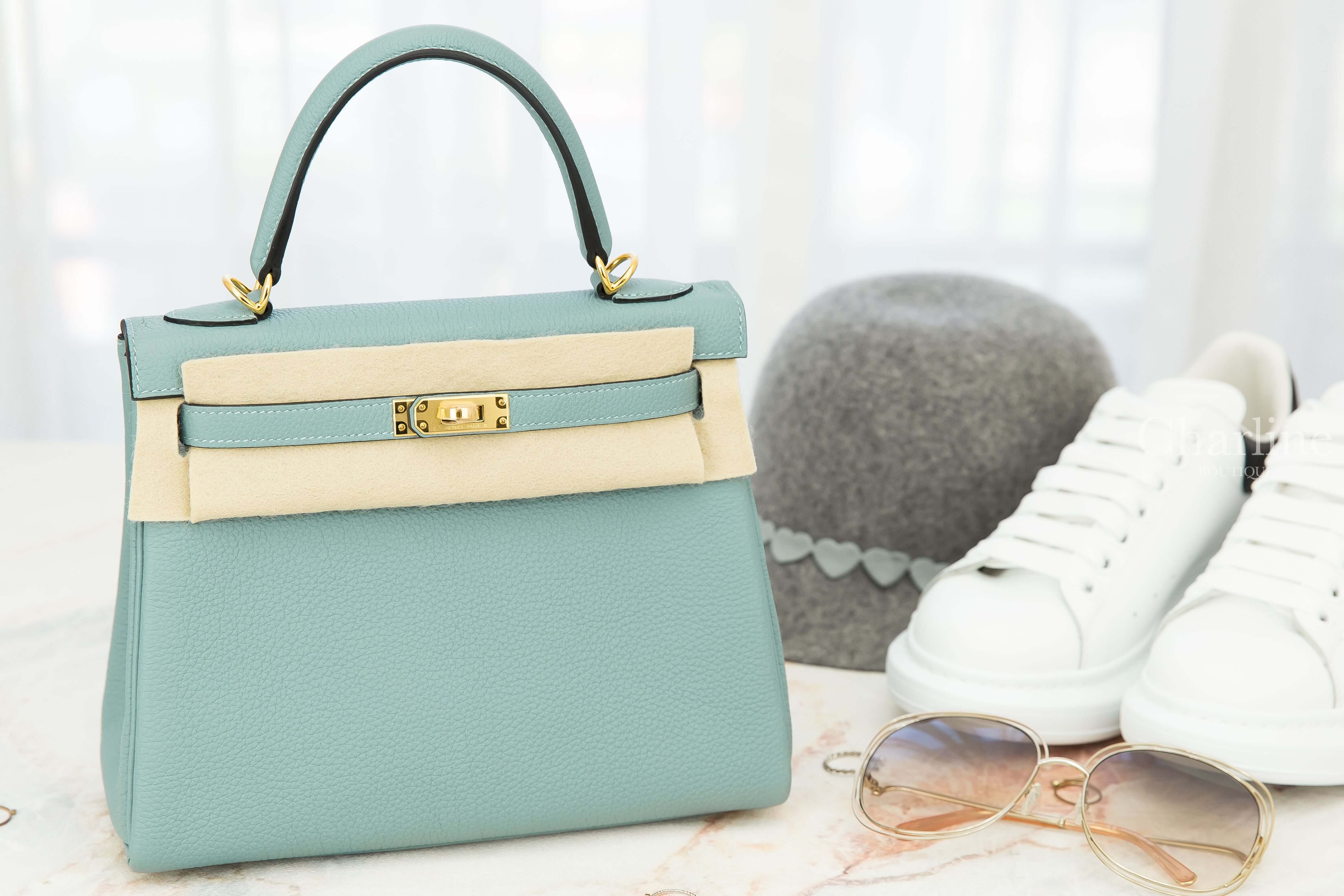 Hermès Kelly 25cm 7G Ciel Togo 天藍色金釦凱莉包