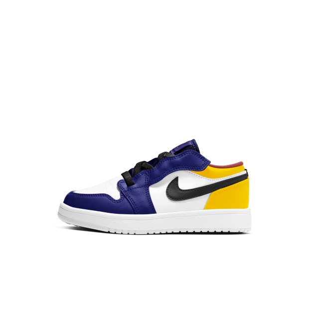 Air Jordan 1 Low Blue Yellow (PS) BQ6066-123