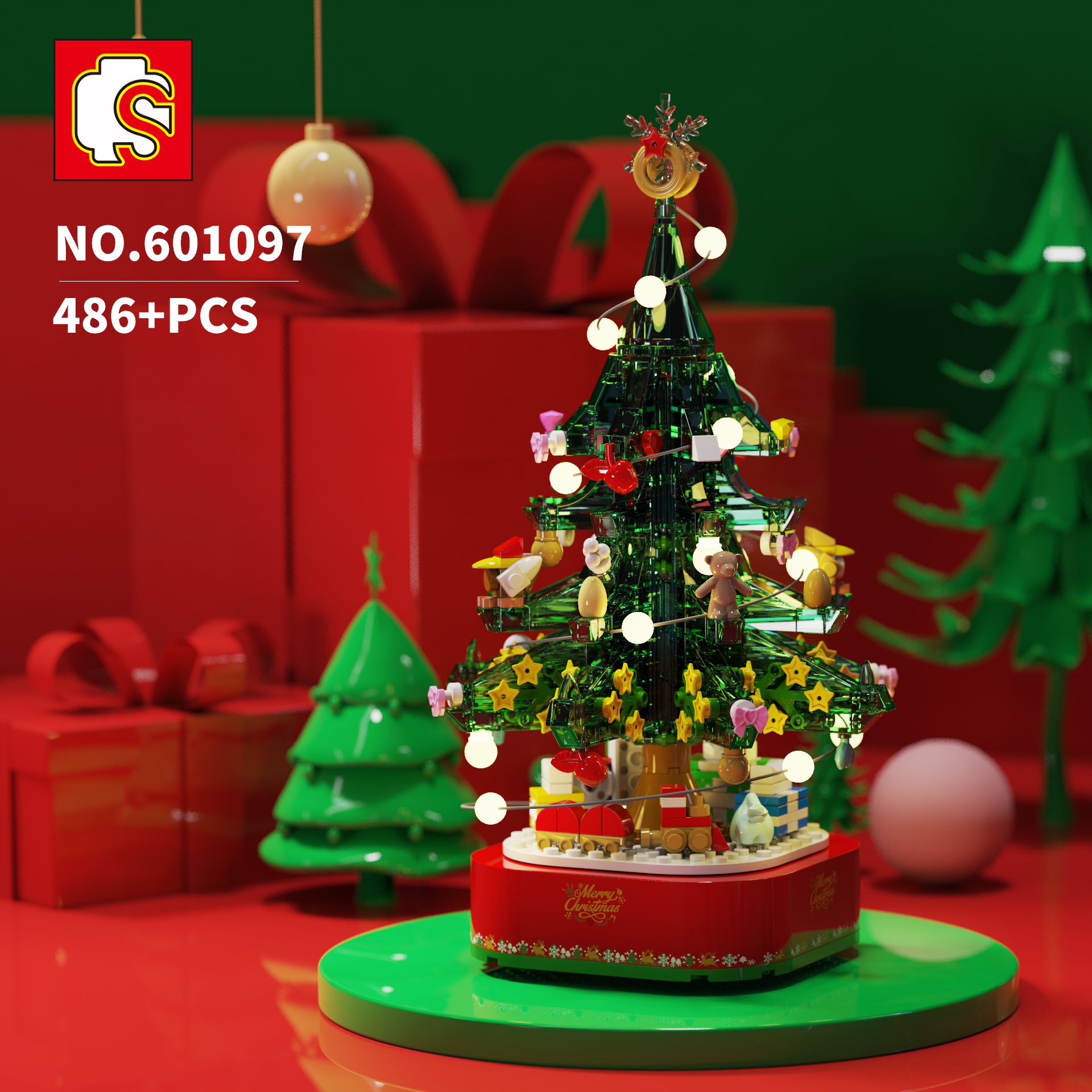 Creator Christmas Tree Music Box with Lights