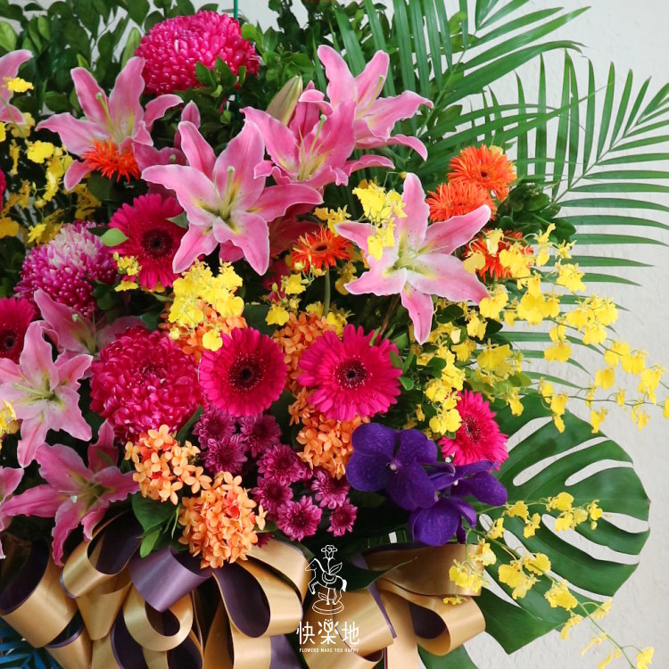 花開燦爛 I 高架花籃  SF200310