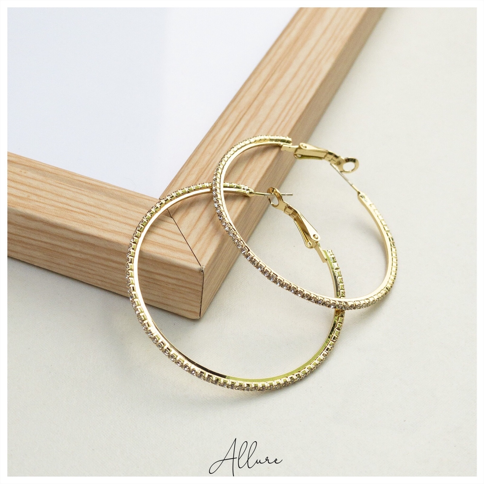 肆玥xAllure水鑽圓圈耳環