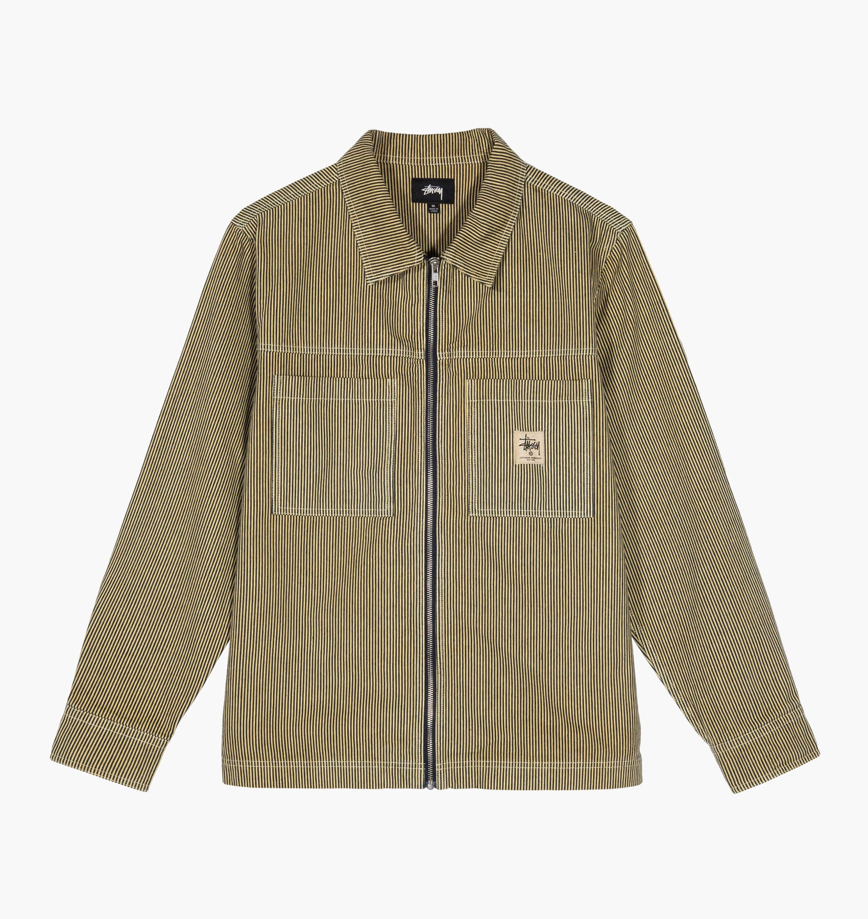 [現貨] Stussy Overdyed Hickory Zippered Shirt "Yellow"