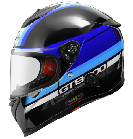 ASTONE GTB800 AO10 黑藍 全罩 雙鏡片 雙D扣
