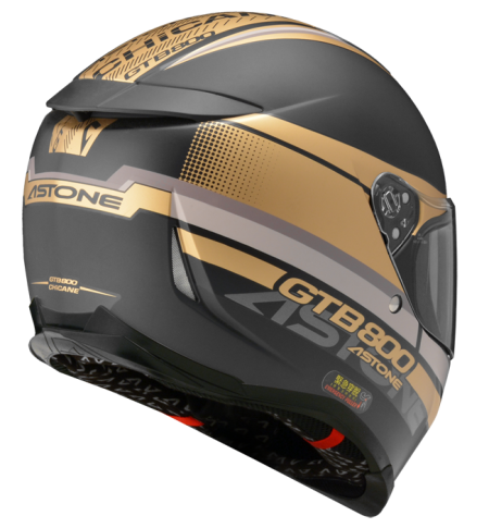 ASTONE GTB800 AO10 消光黑金 全罩 雙鏡片 雙D扣