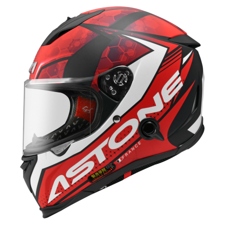 ASTONE GTB800 AO11 消光黑紅 全罩 雙鏡片 雙D扣