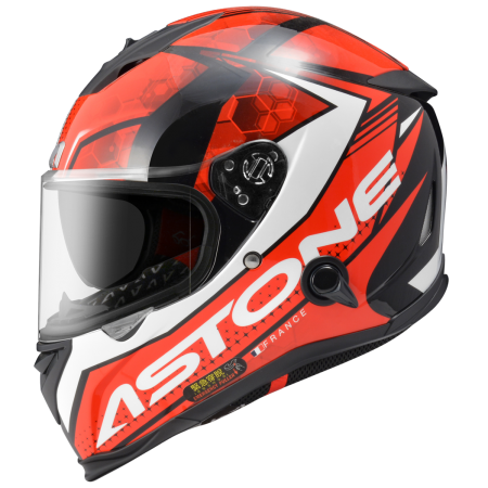 ASTONE GTB800 AO11 黑紅 全罩 雙鏡片 雙D扣